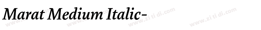 Marat Medium Italic字体转换